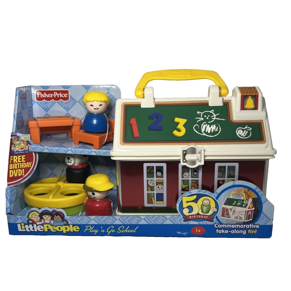 NEW Little People Play 'n Go School House 50th Birthday Fisher Price DVD Classic
